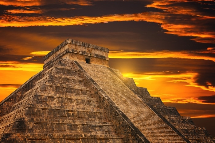 Sunset at Chichen Itza