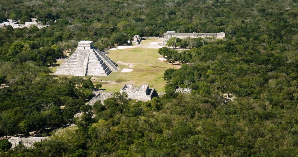 Chichen Itza aerial view